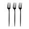 Solid Black Moderno Disposable Plastic Dessert Forks (480 Forks)
